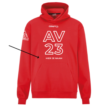 AV23 hoodie dames (rood)